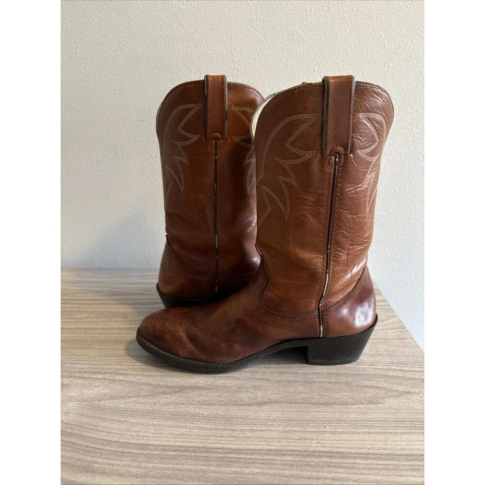 Durango‎ Mens Brown Oiled Peanut Leather Western Cowboy Boots TR762 Size 9 D